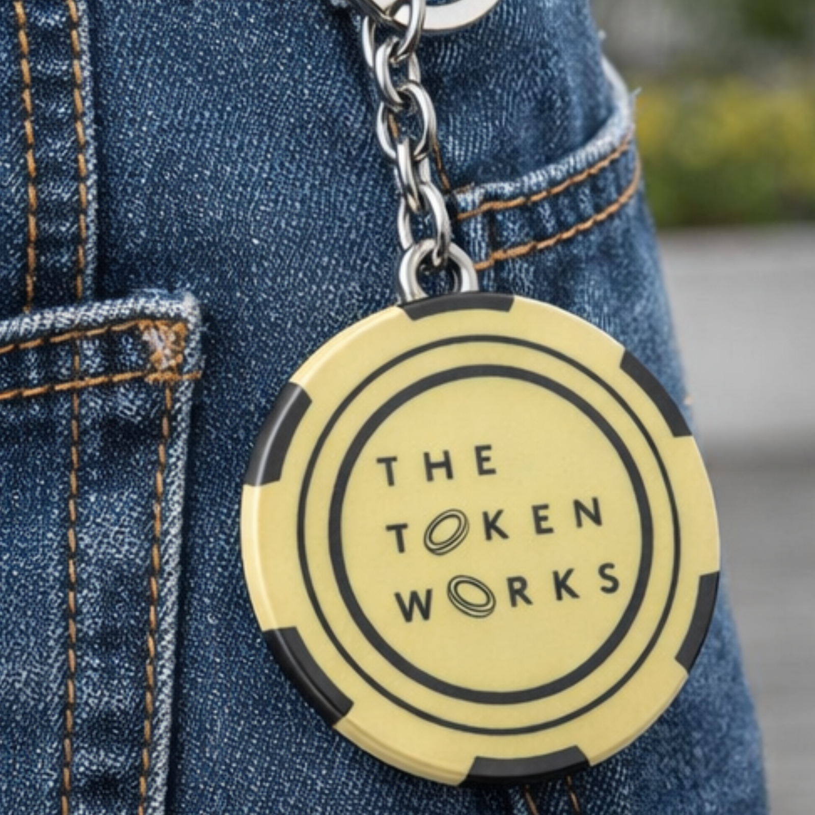 Custom Circle Token Key Chain